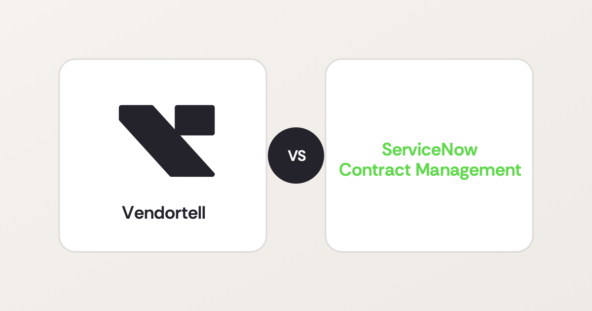 Vendortell vs. ServiceNow Contract Management