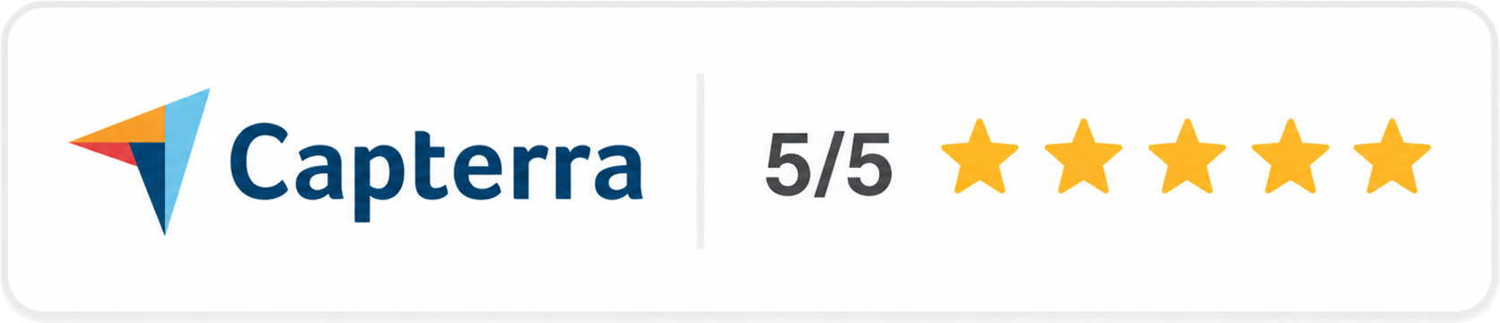 Capterra 5 star rating