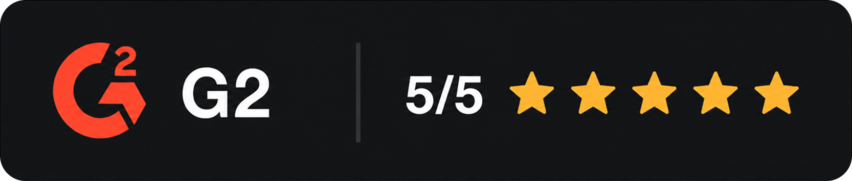 G2 5 star rating